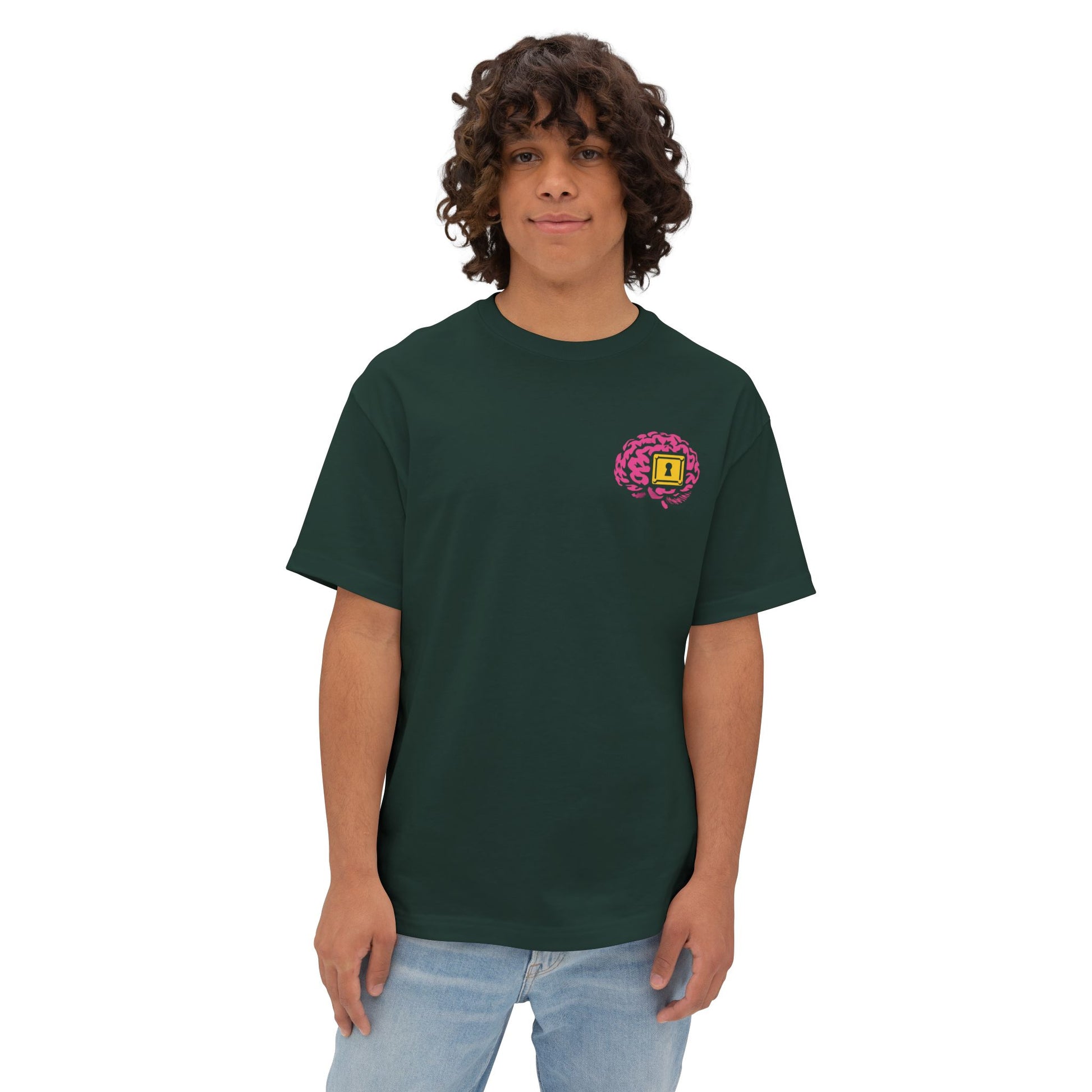 Leeric Series - Thoughts Locked Away - Chic Oversized Tee, Casual Unisex Boxy Tee, Streetwear Top, Summer Statement Shirt, Relaxed Fit Graphic Tee