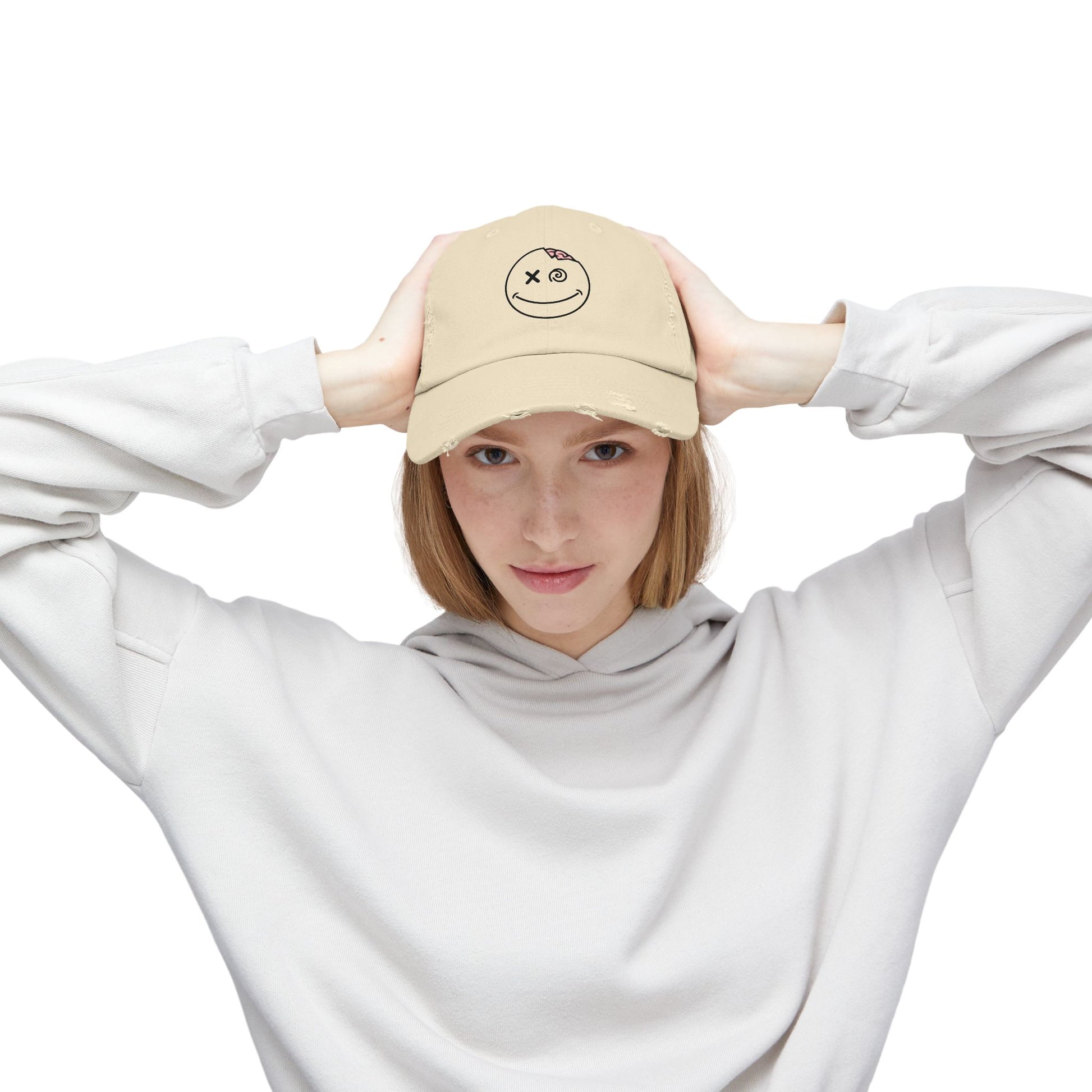 Distressed DaLeerium Logo Hat | Unisex Vintage Hat | Trendy Accessories for Teens, Gift for Him, Her, Everyday Wear, Casual Style