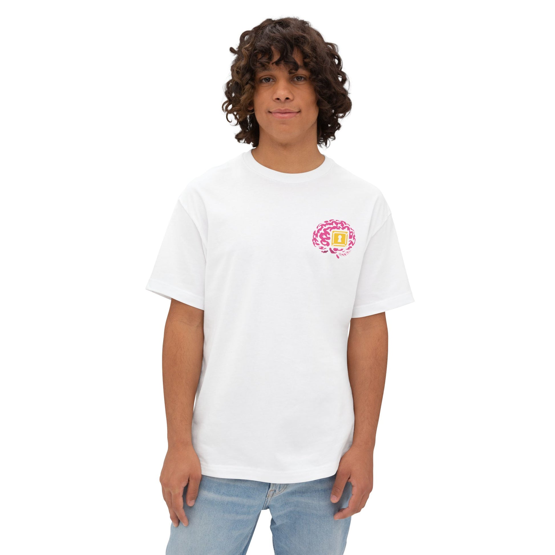 Leeric Series - Thoughts Locked Away - Chic Oversized Tee, Casual Unisex Boxy Tee, Streetwear Top, Summer Statement Shirt, Relaxed Fit Graphic Tee