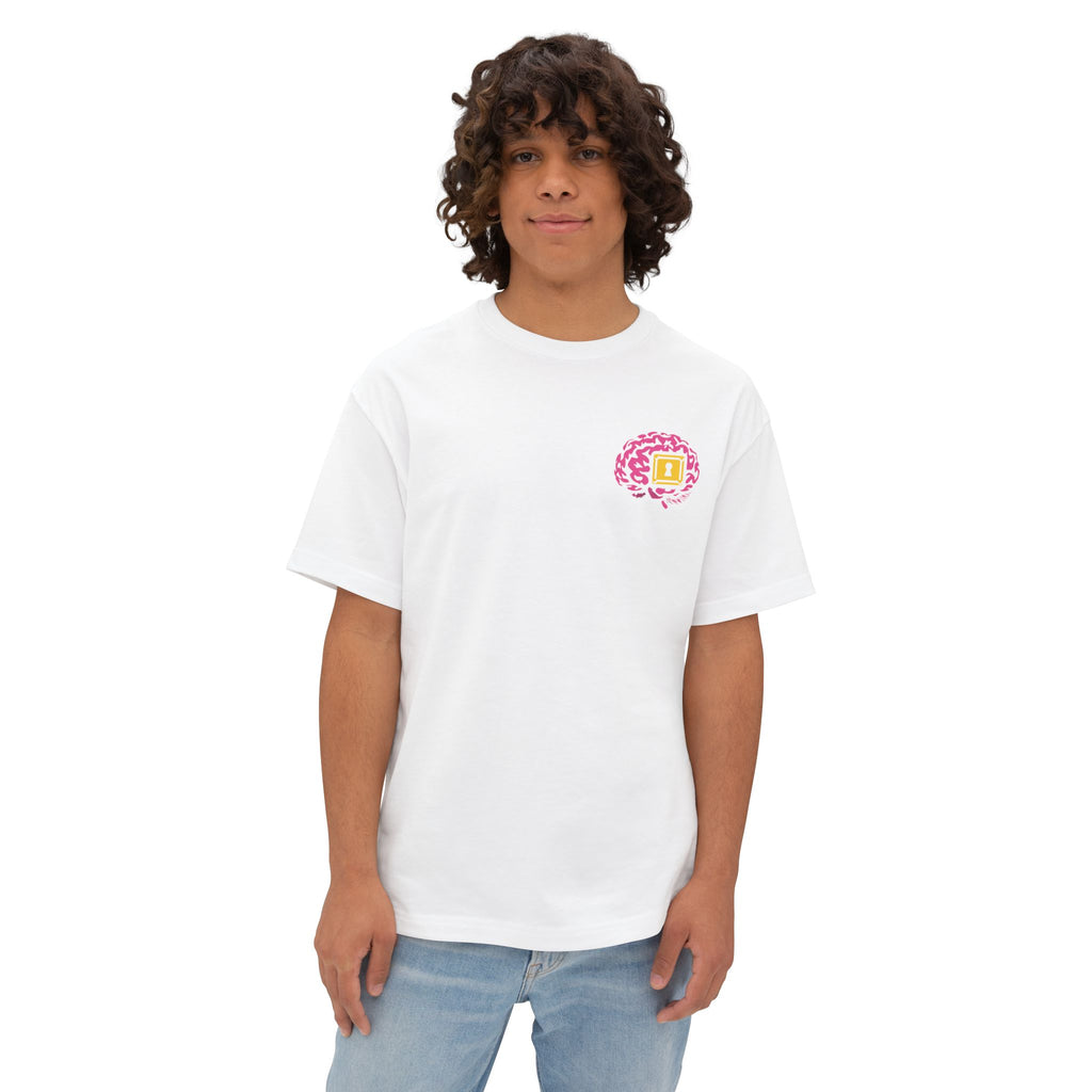 Leeric Series - Thoughts Locked Away - Chic Oversized Tee, Casual Unisex Boxy Tee, Streetwear Top, Summer Statement Shirt, Relaxed Fit Graphic Tee